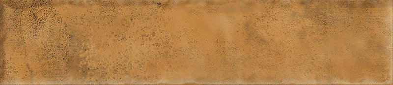Carrelage mural rectangulaire Monpelli Ochra Mix 6,5 x 29,8 cm – Céramique brillante rectifiée – Tons ocre terreux
