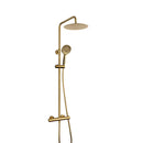 Ensemble de douche thermostatique à effet pluie Elite 250 mm, or brossé