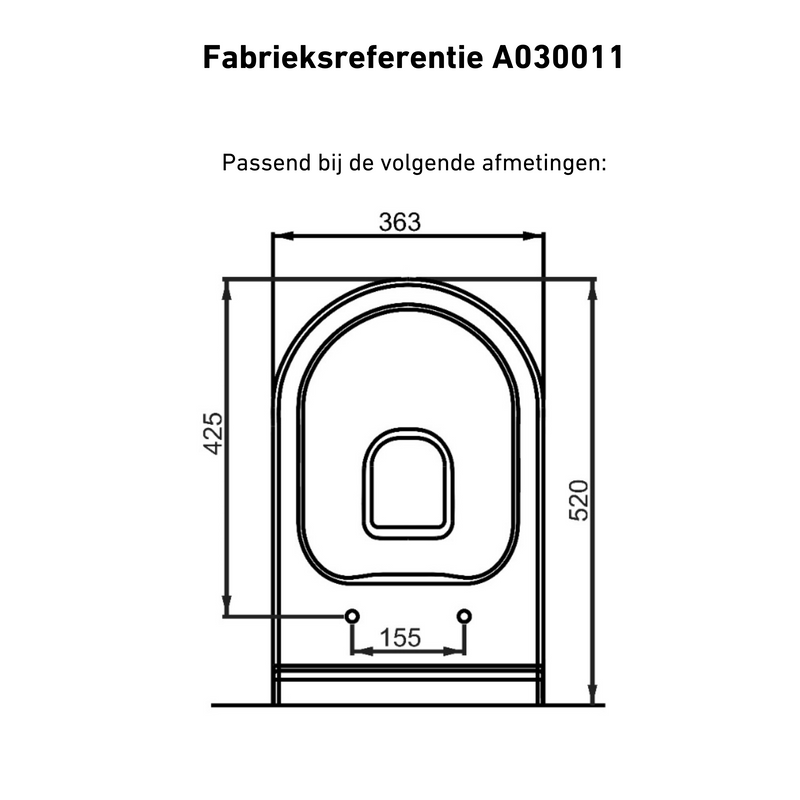 Closetzitting Terra wc bril Slimline softclose A030011