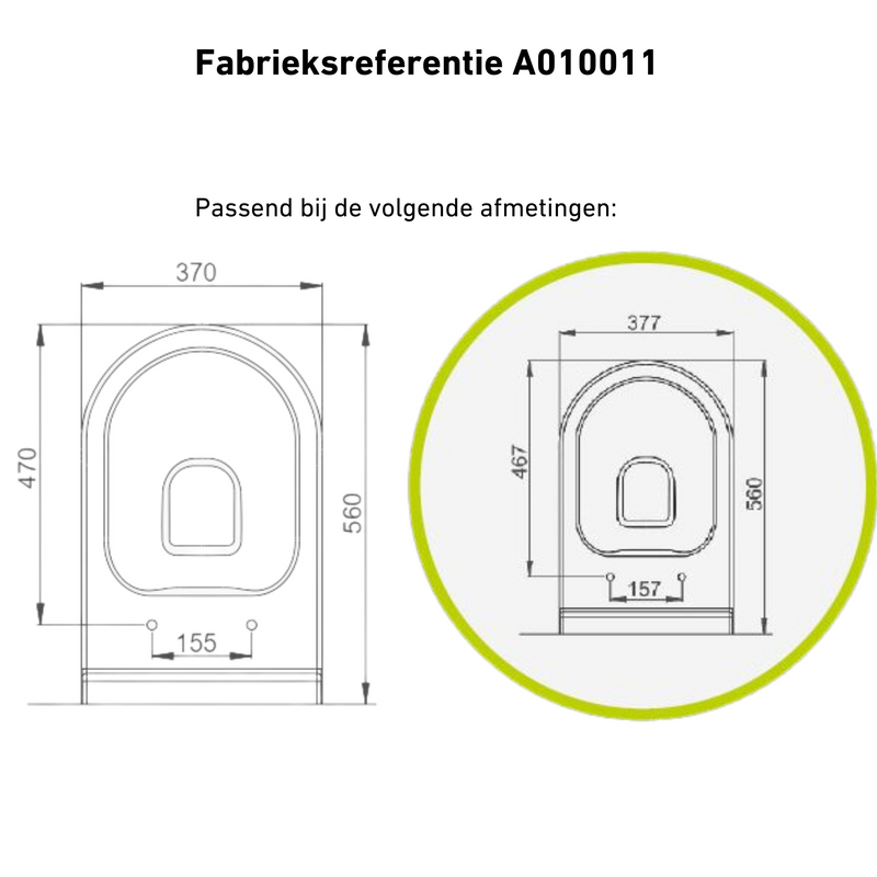 Toilet seat Terra toilet seat Slimline softclose A010011