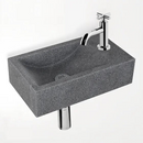Complete Fountain Set Jörgen Granite with Silver Crosshead Tap and Drain Set (40x23x11 cm) by L'Aqua®
