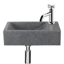 Complete Fountain Set Jörgen Granite with Silver Crosshead Tap and Drain Set (40x23x11 cm) by L'Aqua®
