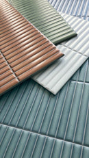 Carrelage mural Deco Lingot Bleu 32x62,5 cm Rectangle - Porcelaine Semi-brillante - Teinte Bleu Riche