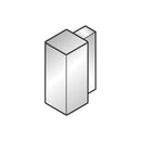 Pièce d'angle Argent Brillant 5 mm (4 pièces) EMG050.91 de Genesis