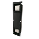 Built-in toilet roll &amp; reserve holder stainless steel matt black by L'Aqua®