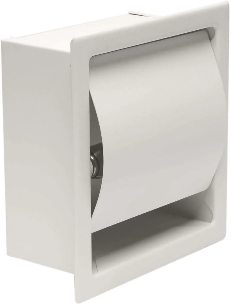 Porte-rouleau WC encastrable Inox blanc mat par L'Aqua