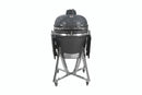Landmann Kamado Barbecue 22 Inch Large - Keramische Houtskool BBQ - Met Trolley Onderstel & Zijtafels - Inclusief Thermometer & Rooster - 10+ Steaks Capaciteit - Grijs - Zwart