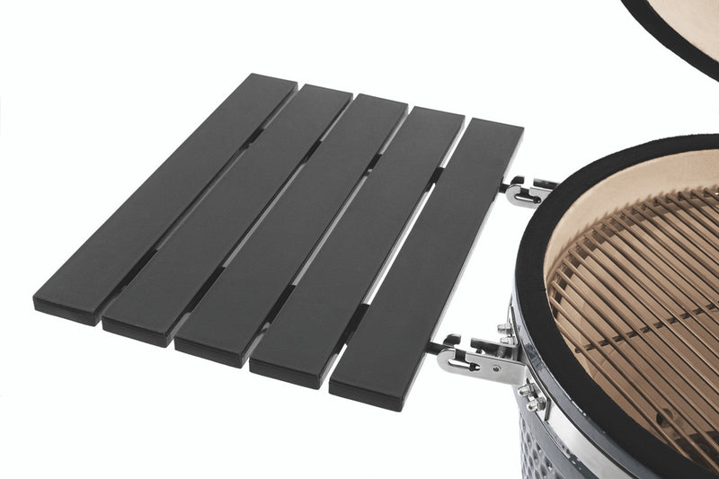 Landmann Kamado Barbecue 22 Inch Large - Ceramic Charcoal BBQ - With Trolley Base &amp; Side Tables - Including Thermometer &amp; Grill - 10+ Steaks Capacity - Grey - Black