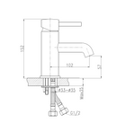 Thermostatic Washbasin tap Lara Gloss Chrome by L'Aqua®