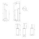 Wiesbaden Alonzo Toiletaccessoireset Chroom 2-delig – Vrijstaand