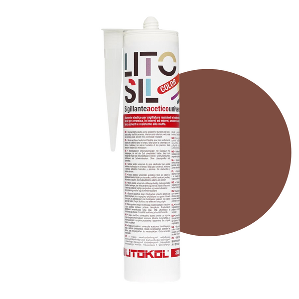 Litokol Litosil mastic silicone 300ml Marron 1