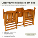 Garden Bench Loveseat Set 2 Persons Acacia Wood With Table Parasol Hole Foldable 141x61x87 cm