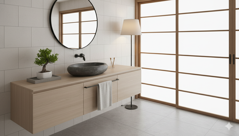 Marble washbasin roberto nero by L'Aqua®