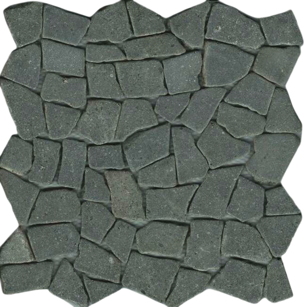 Mozaïek Beachstone lava zwart 29.4 x 29.4 cm