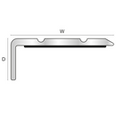 NAS207.81 Aluminium Trapneus Zelfklevend - Mat Zilver - 30x20mm - 0,9m en 2,7m