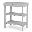 Table d'empotage Lignum Blanc avec tiroir Bois d'acacia 50 x 70 x 90 cm