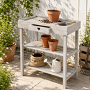 Table d'empotage Lignum Blanc avec tiroir Bois d'acacia 50 x 70 x 90 cm