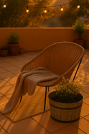 Round planter M Tub Lignum Acacia FSC 46 x 32 cm brushed Gray