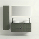 bm Soho 120 green 2x 2-drawer+worktop+2xwashbasin matt-white