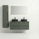 bm Soho 120 green 2x 2-drawer+worktop+2xwashbasin m-black