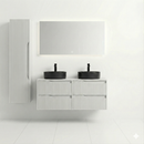 bm Soho 120 white 2x 2-drawer+worktop+2xwashbasin matt-black