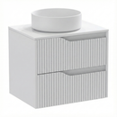 bm Soho 60 white 2 drawer-worktop-surface washbasin matt white