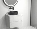 bm Soho 60 white 2 drawer-worktop-surface-washbasin matt-black