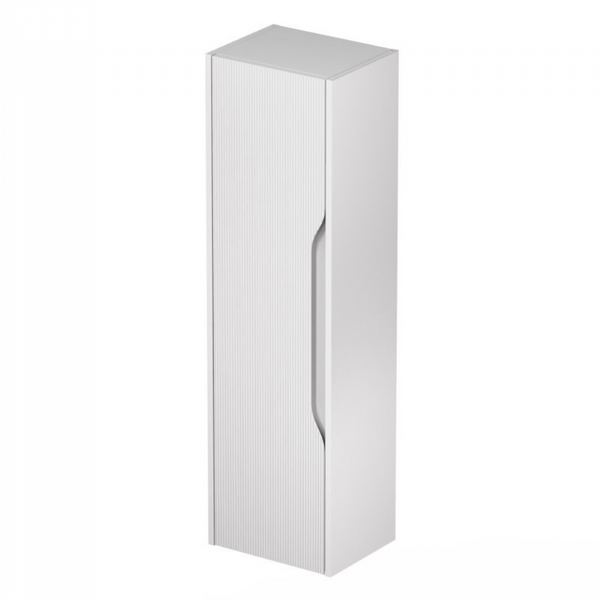 Soho Kolomkast Mat Wit – Geribbeld Design – 35x30x120 cm – Zwevend