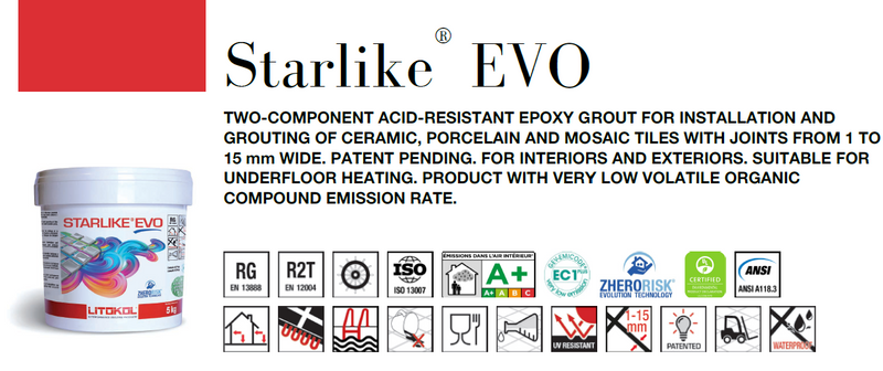 Litokol STARLIKE® EVO 105 Titane blanc 2,5 kg