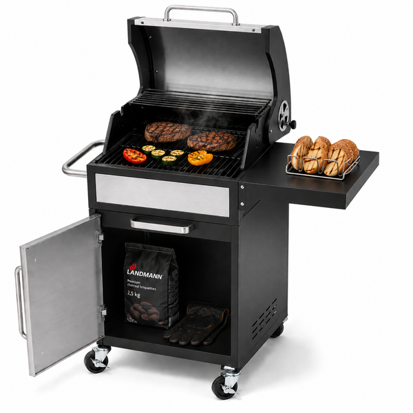 HoutskoolBBQ | Grillchef by Landmann | Silver Wagon | Zilver