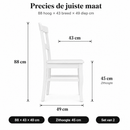 Chaise de salle à manger Ardèche Blanc 88 x 43 x 49 cm