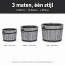 Storm Boomkuipen Set 3 Stuks Rond S/M/L Geborsteld Grijs Acaciahout FSC
