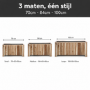 Jardinière Storm Lignum - 30 cm de Hauteur - 70x30 cm - Huilé Naturel - Jardinières d'Extérieur Rectangulaires - Bois d'Acacia FSC - pour Jardin, Terrasse et Balcon