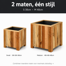 Storm Plantenbak Vierkant 40x40 cm Naturel Geolied Acaciahout FSC