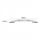 TAS107.81 Aluminium Overgangsprofiel Zelfklevend - Mat Zilver - 38x8mm - 0,9m en 2,7m