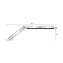 TAS157.81 Aluminium Overgangsprofiel Zelfklevend - Mat Zilver - 43x10mm - 0,9m en 2,7m