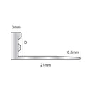 Profilé Carré Couleur Sable Aluminium 10 mm 270 cm ESA107.425 par Genesis