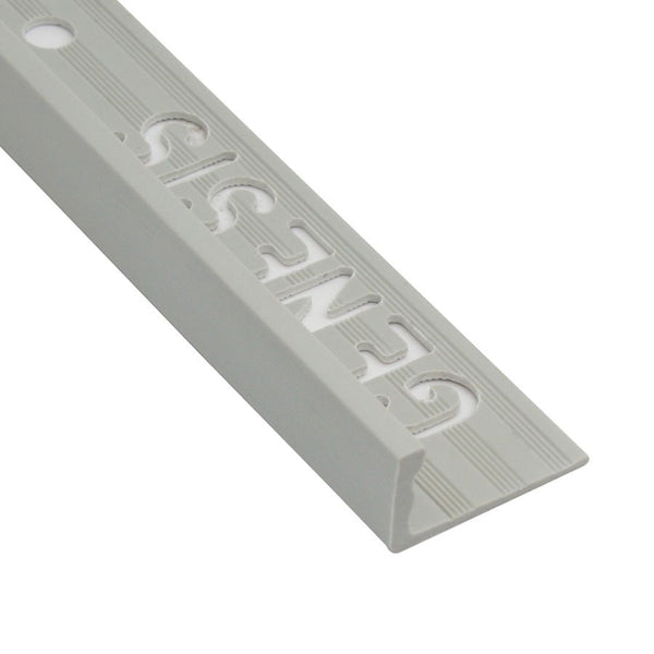 Tile profile Straight Gray PVC 10 mm 250 cm ESP100.11 by Genesis