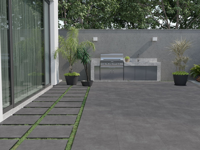 Garden tile Ark anthrachite 60x120x2 cm