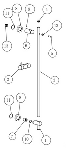 Barre coulissante UniMatch avec raccordement d'eau 76,5 cm noir mat