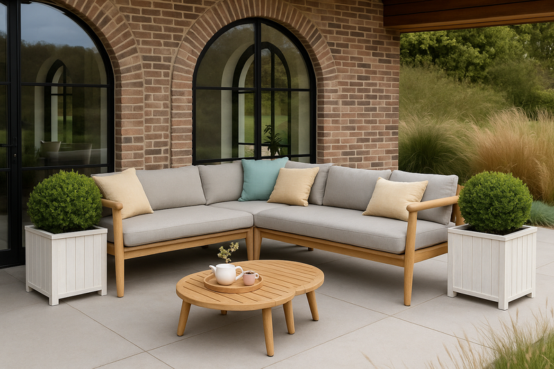 Jardinière carrée S Lignum Acacia FSC 30 x 30 cm Blanc