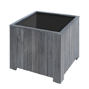 Square planter L Lignum Acacia FSC 50 x 50 cm Gray