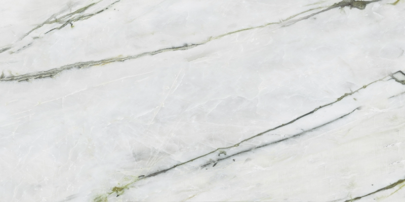 Calacatta Verde Matt Carved Floor Tile 60x120 cm Rectangle – Rectified Ceramic – Marble Look Glossy Veins