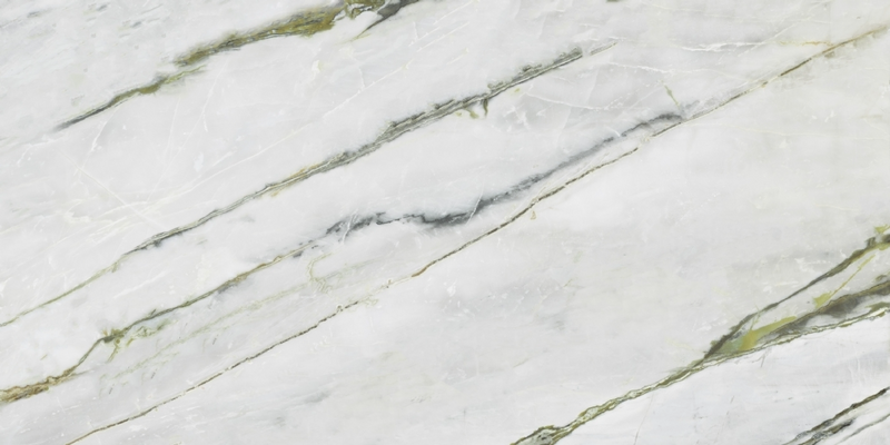 Calacatta Verde Matt Carved Floor Tile 60x120 cm Rectangle – Rectified Ceramic – Marble Look Glossy Veins