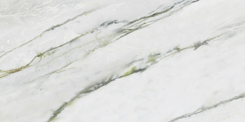 Calacatta Verde Matt Carved Floor Tile 60x120 cm Rectangle – Rectified Ceramic – Marble Look Glossy Veins