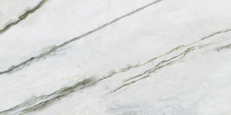 Calacatta Verde Matt Carved Floor Tile 60x120 cm Rectangle – Rectified Ceramic – Marble Look Glossy Veins