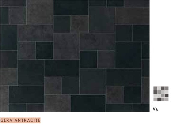 Carrelage de sol Gera Anthracite 60x60 cm rectifié