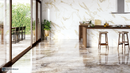 Floor Tile Gold Calacatta White 60x120 cm Rectangle – Porcelain Lappato Rectified – Marble Look
