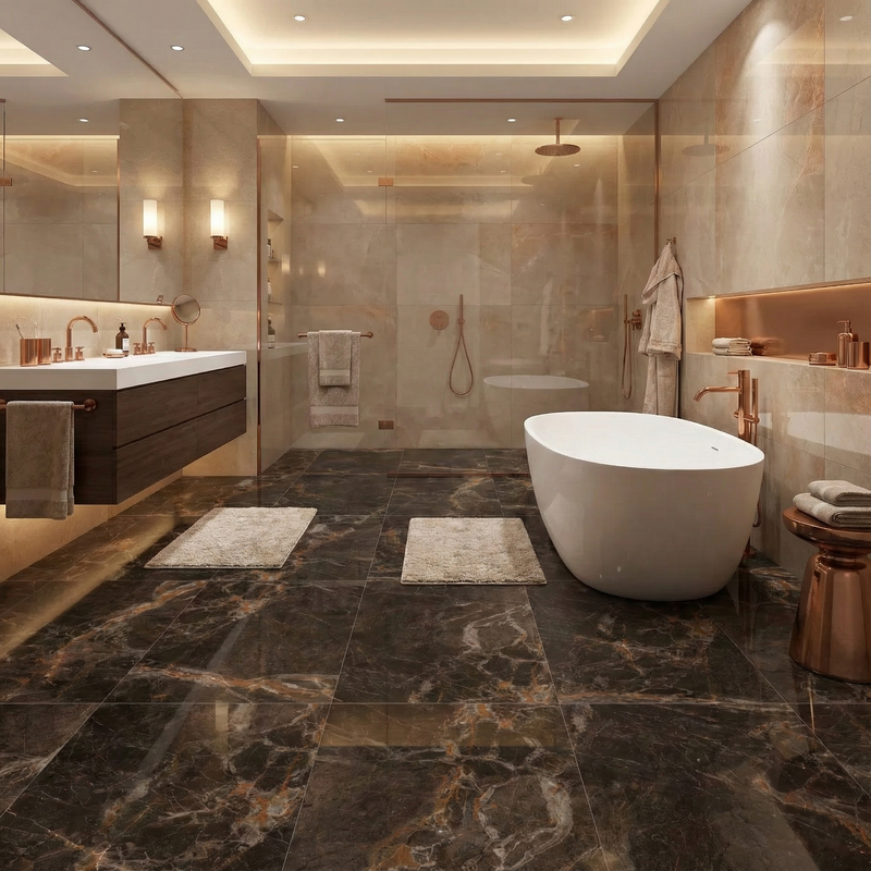 Vloertegel HG Emporium Nero 60x120 cm