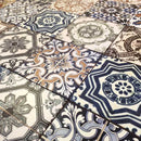 Nikea Sephia Grey Floor Tile 20x20 cm Square - Matt Porcelain - Victorian &amp; Moroccan Pattern Tile R10